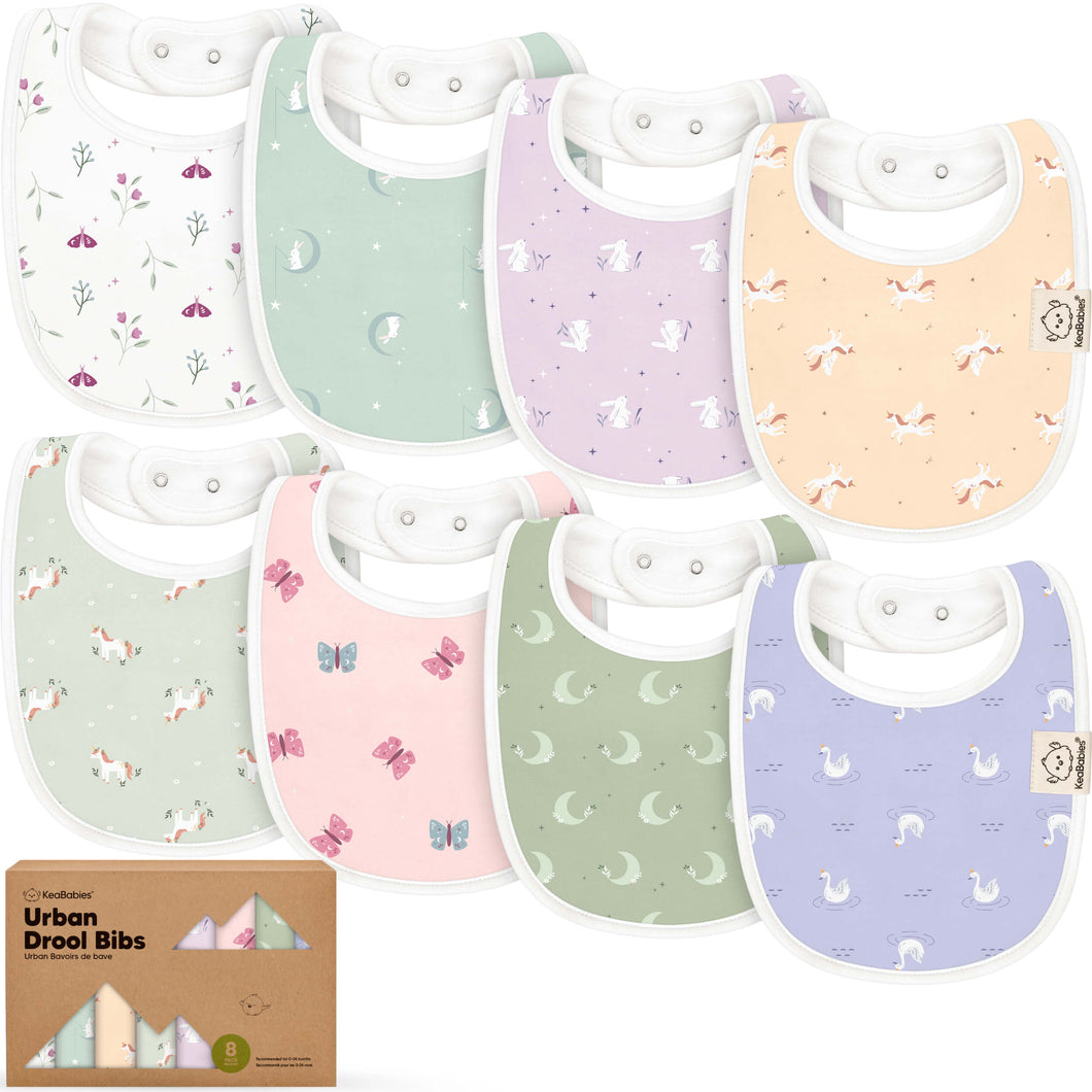 8-Pack Urban Drool Bibs (Lunaris)