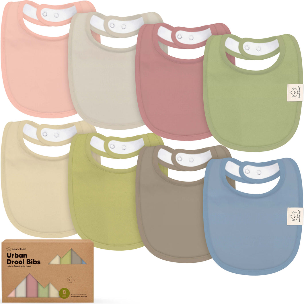 8-Pack Urban Drool Bibs (Boho)