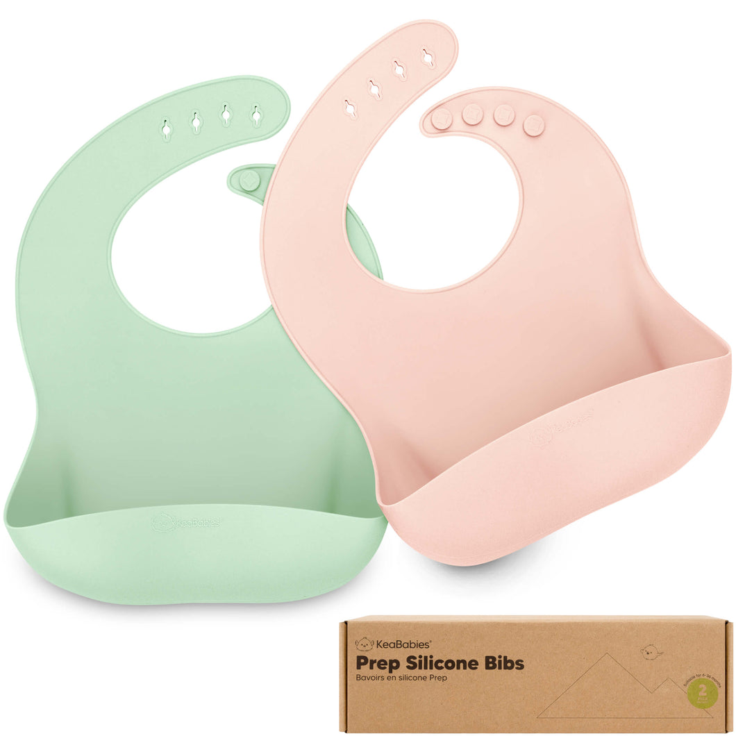 2-Pack Prep Silicone Bibs (Mellow)
