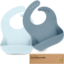 Load image into Gallery viewer, 2-Pack Prep Silicone Bibs
