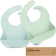 Load image into Gallery viewer, 2-Pack Prep Silicone Bibs
