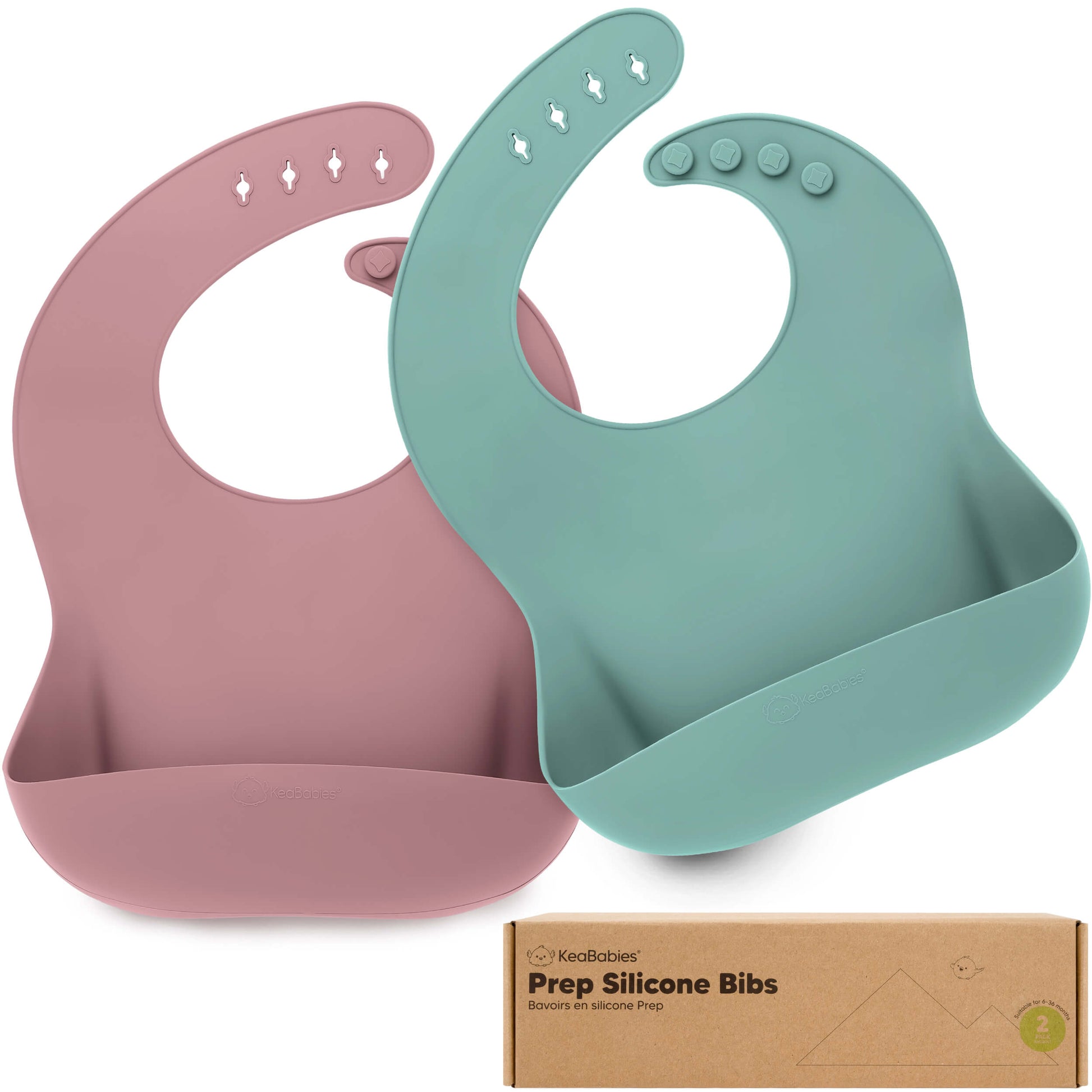 2-Pack Prep Silicone Bibs 28825856409786