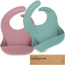 Load image into Gallery viewer, 2-Pack Prep Silicone Bibs
