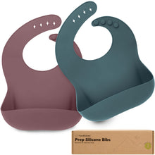 Load image into Gallery viewer, 2-Pack Prep Silicone Bibs
