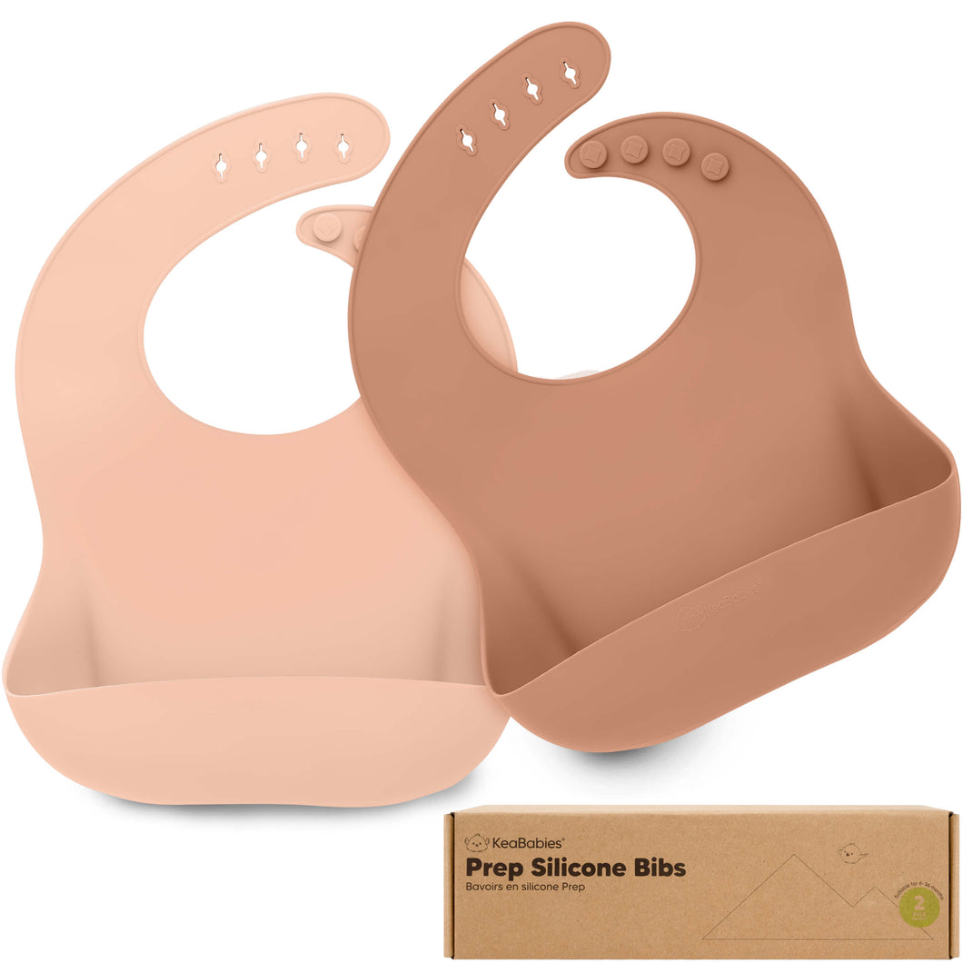 2-Pack Prep Silicone Bibs (Dusk)