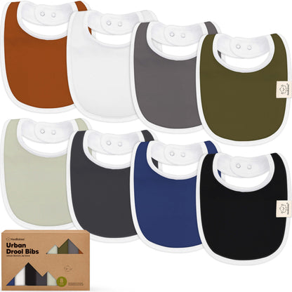 8-Pack Urban Drool Bibs 29531014824122