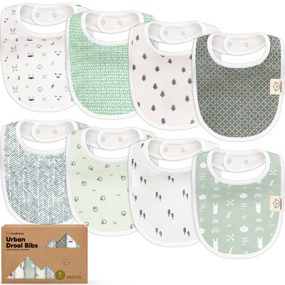 8-Pack Urban Drool Bibs 29531141701818