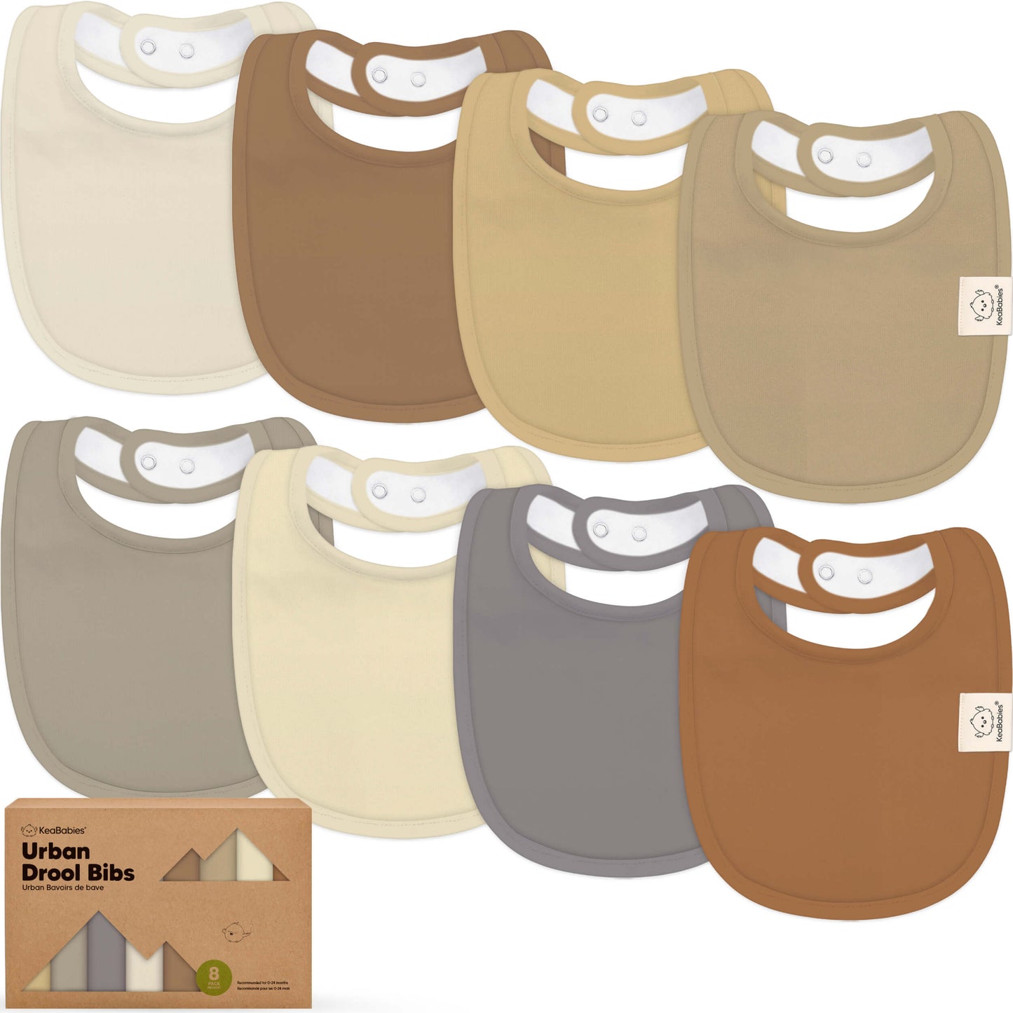 8-Pack Urban Drool Bibs 29531138162874