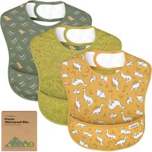 Load image into Gallery viewer, 3-Pack Presto Waterproof Bibs (Mesozoic)
