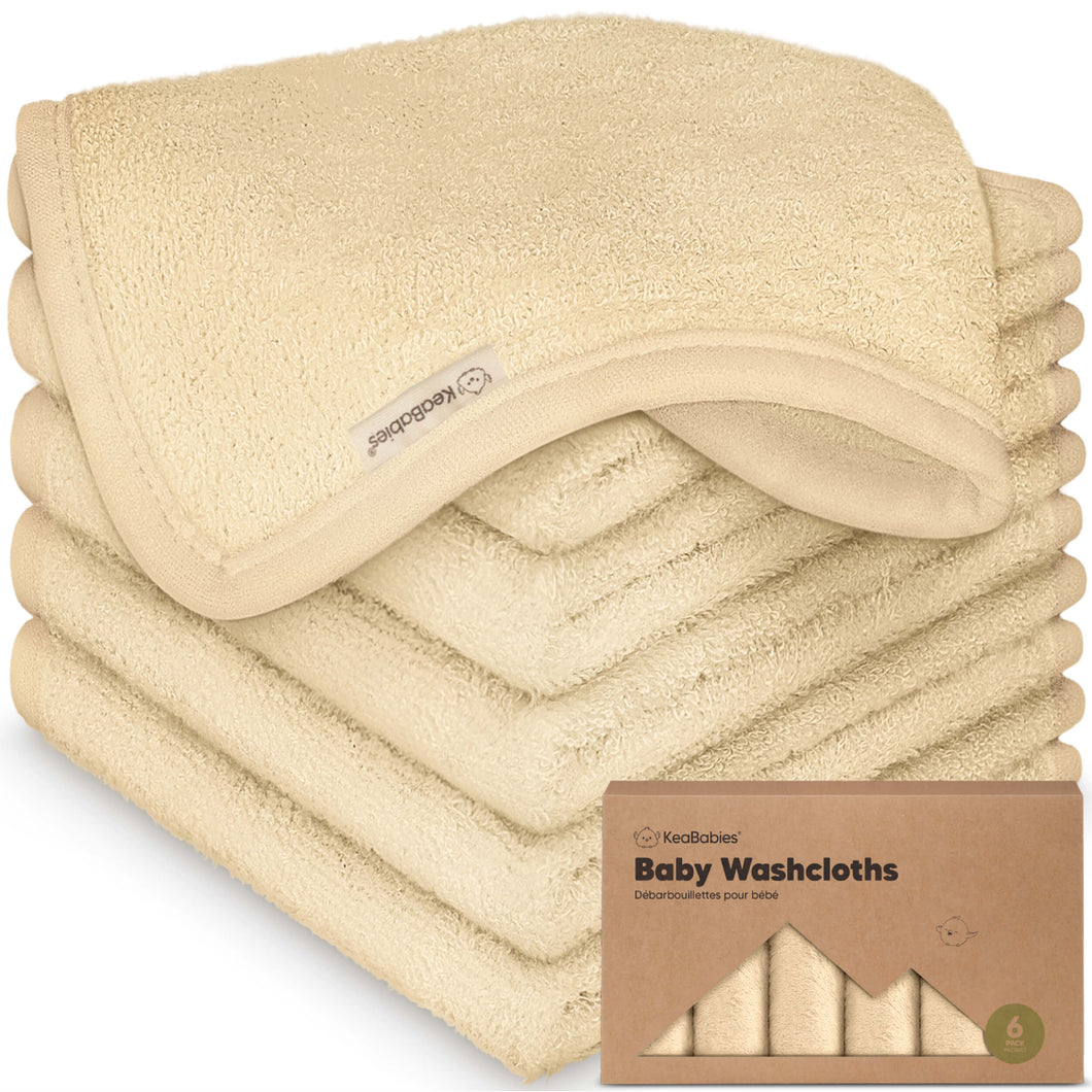 Deluxe Baby Washcloths (Khaki)