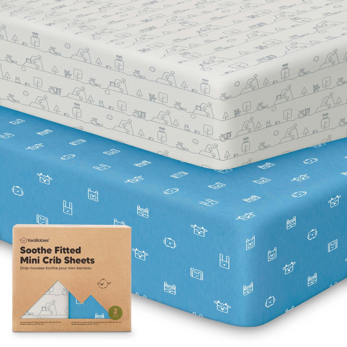 Soothe Fitted Mini Crib Sheet 29054019141818