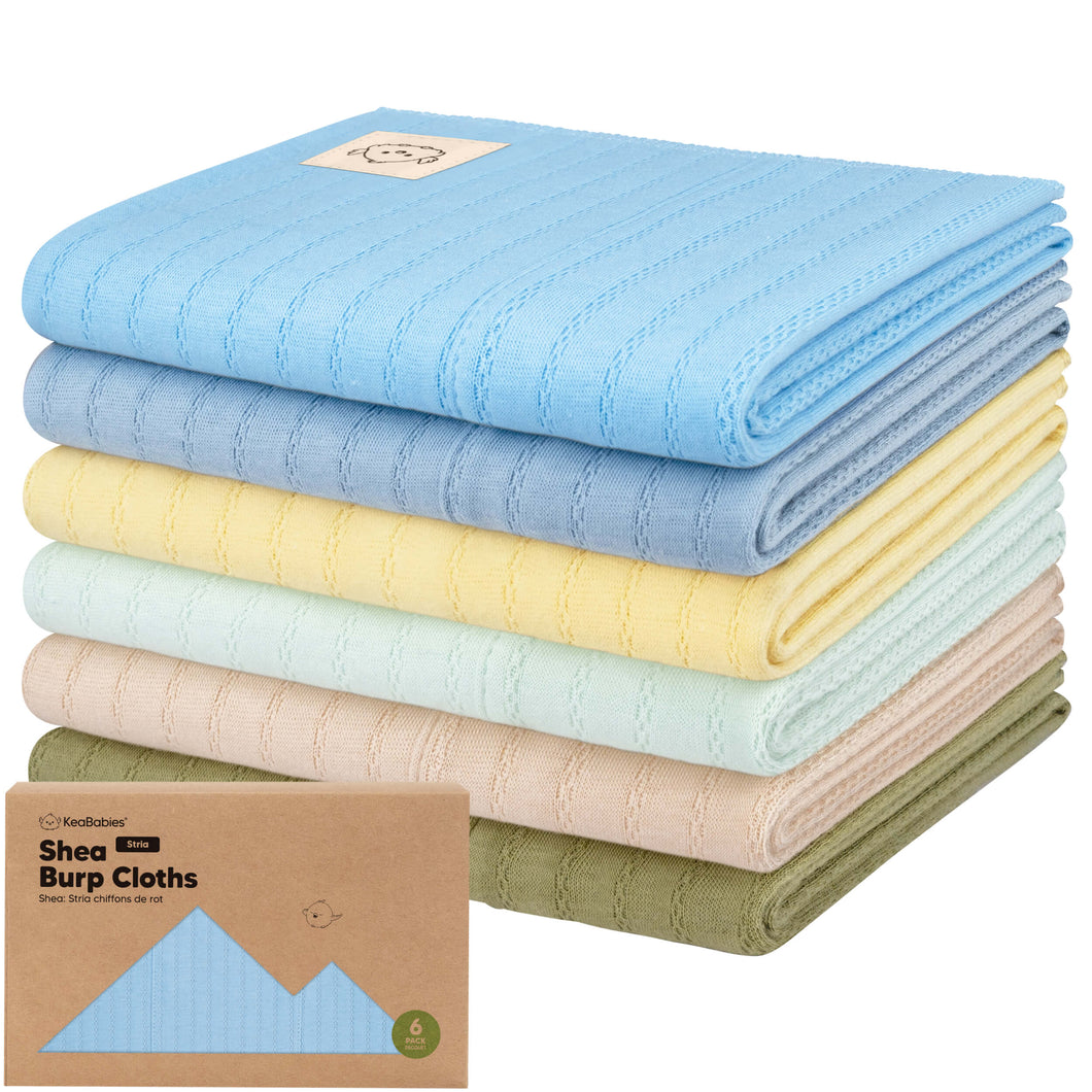 6-Pack Shea (Stria) Burp Cloths (Daybreak)