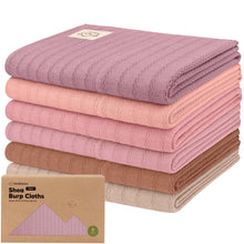 Load image into Gallery viewer, 6-Pack Shea (Stria) Burp Cloths (Mauve)
