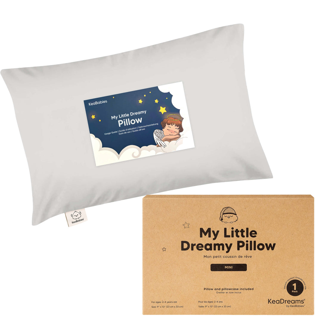 Mini Toddler Pillow With Pillowcase (French Gray)