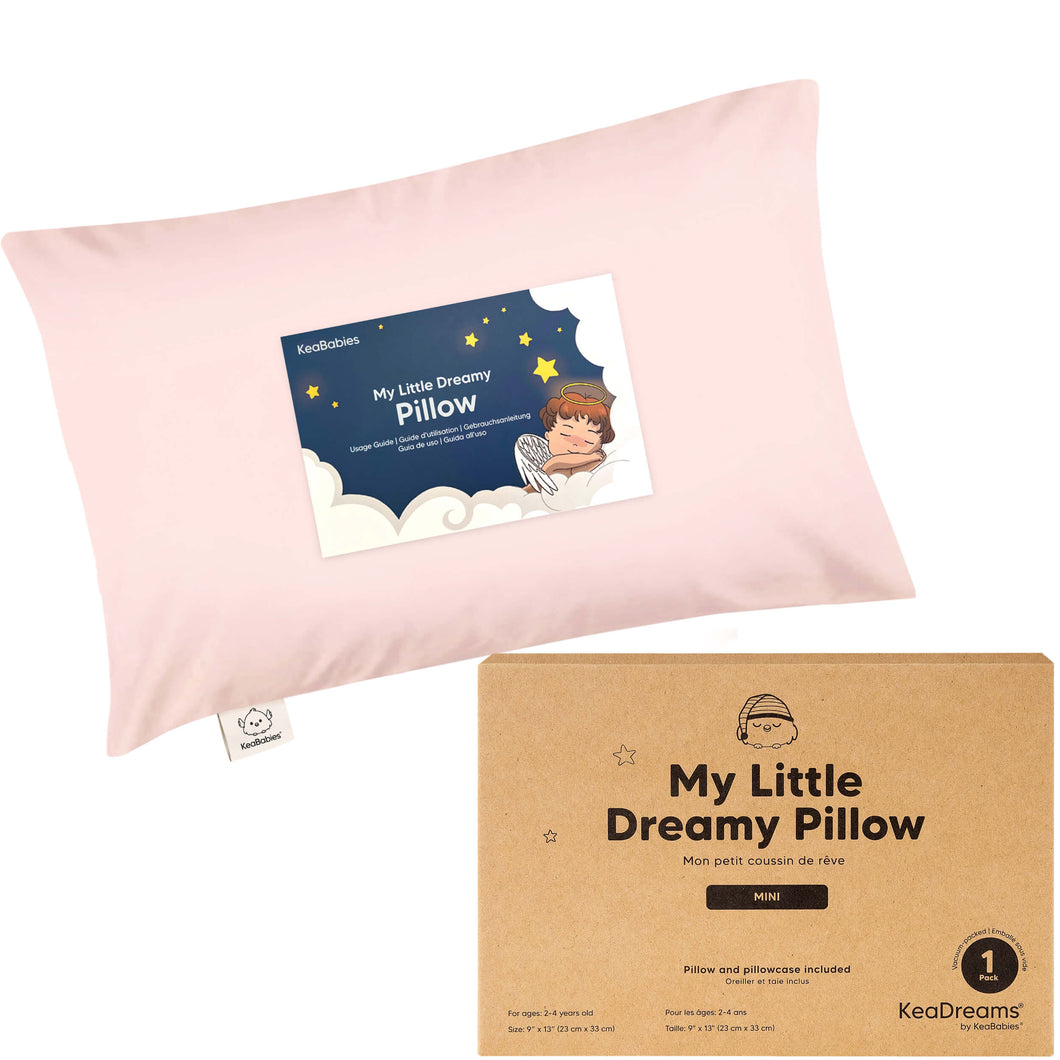 Mini Toddler Pillow With Pillowcase (Mist Pink)