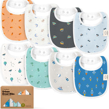 Load image into Gallery viewer, 8-Pack Urban Drool Bibs (Cosmo)
