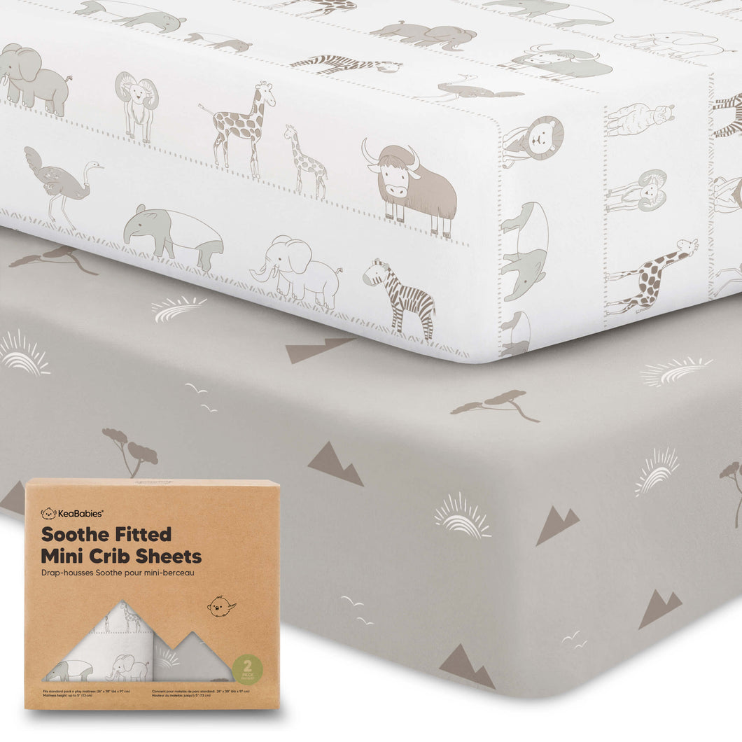 Soothe Fitted Mini Crib Sheet (Savannah)