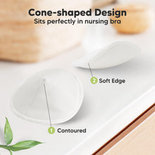 Load image into Gallery viewer, Cone-shaped Design - 
Sits perfectly in nursing bra - with  Contoured, Soft Edge shape
