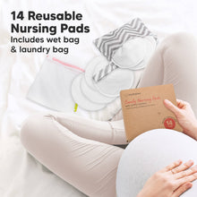 Load image into Gallery viewer, 14 Reusable Nursing Pads - Includes wet bag &amp; laundry bag
