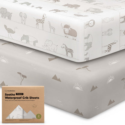 2-Pack Soothe [Protect+] Waterproof Crib Sheets 29601031815354