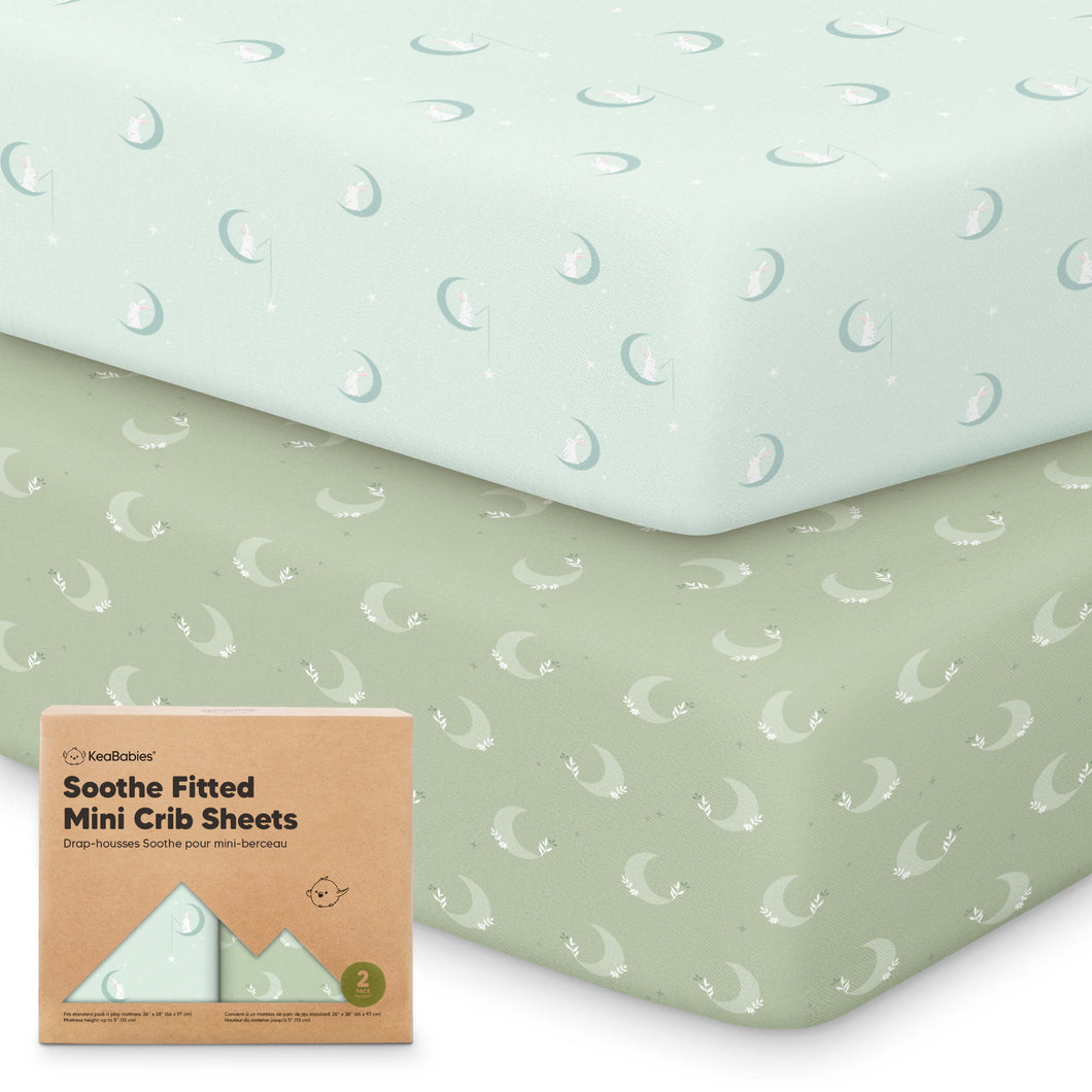 Soothe Fitted Mini Crib Sheet (Lunaris)