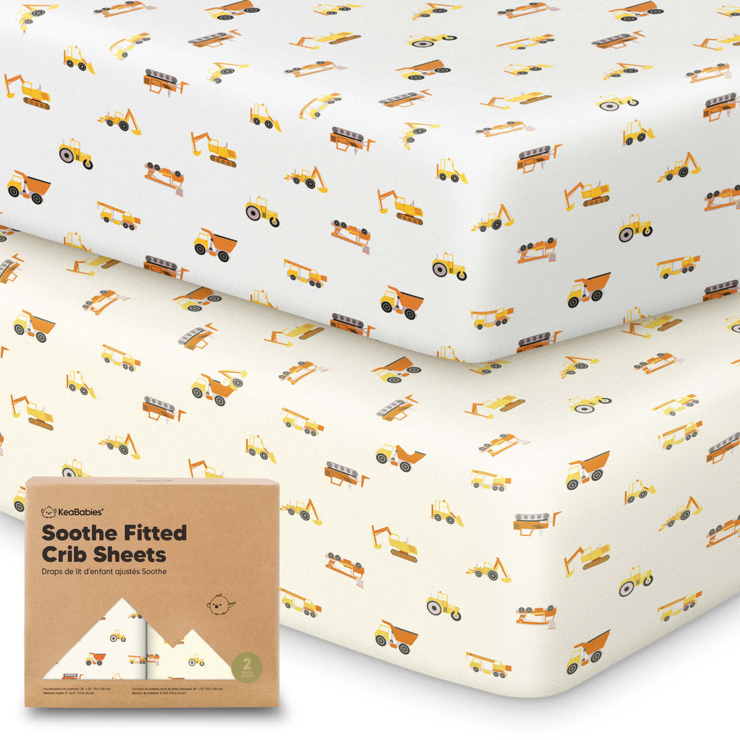 Soothe Fitted Crib Sheet (Construction)