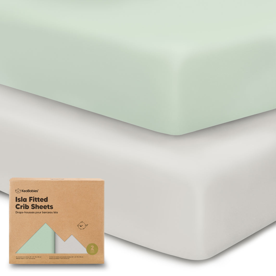 Isla Fitted Crib Sheets (Sage)