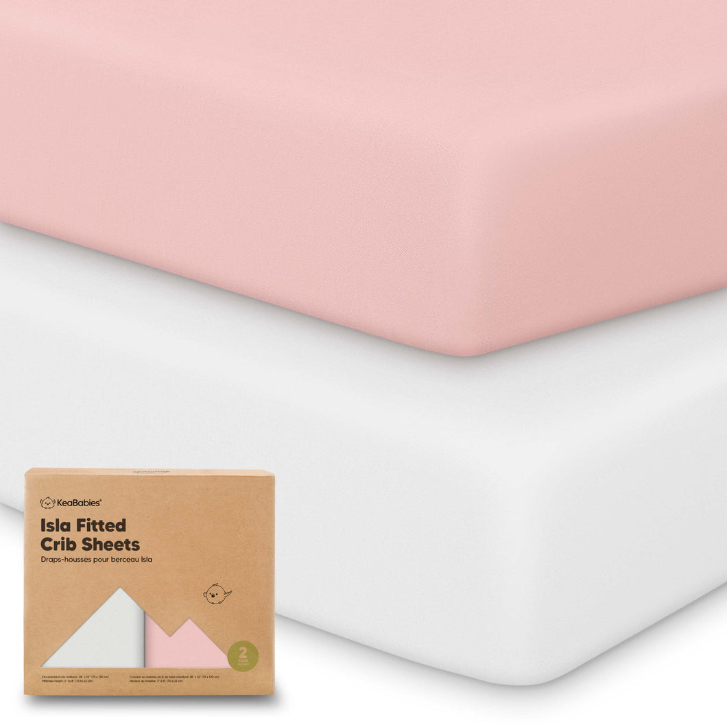Isla Fitted Crib Sheets (Rose)