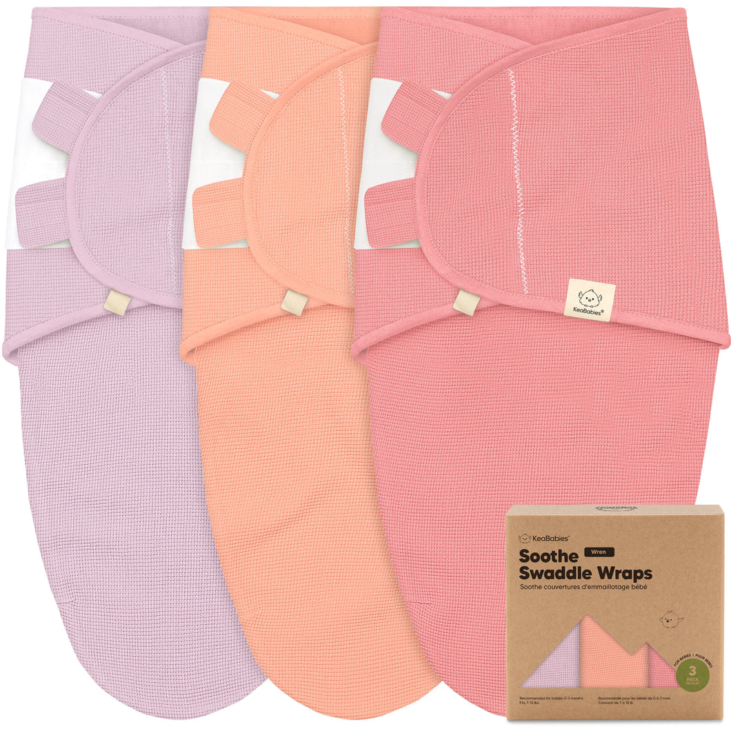 3-Pack Soothe (Wren) Swaddle Wraps (Vivacious)