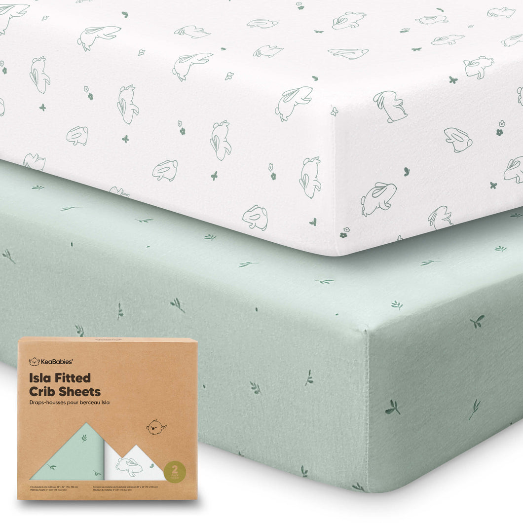 Isla Fitted Crib Sheets (Bunnies)