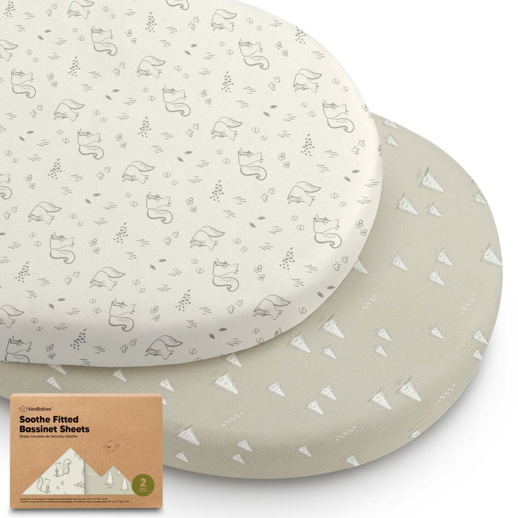 2-Pack Soothe Fitted Bassinet Sheets (Pine Grove)