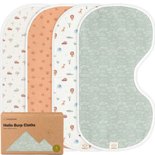 Load image into Gallery viewer, 4-Pack Hallo Burp Cloths (Wilderness)
