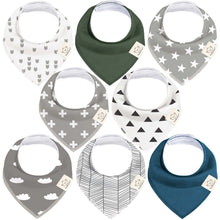 Load image into Gallery viewer, 8-Pack Organic Bandana Bibs (Crossroads)
