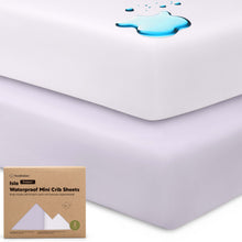 Load image into Gallery viewer, 2-Pack Isla [Protect+] Waterproof Mini Crib Sheets

