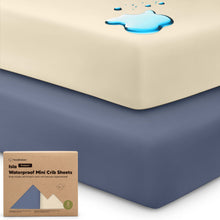 Load image into Gallery viewer, 2-Pack Isla [Protect+] Waterproof Mini Crib Sheets
