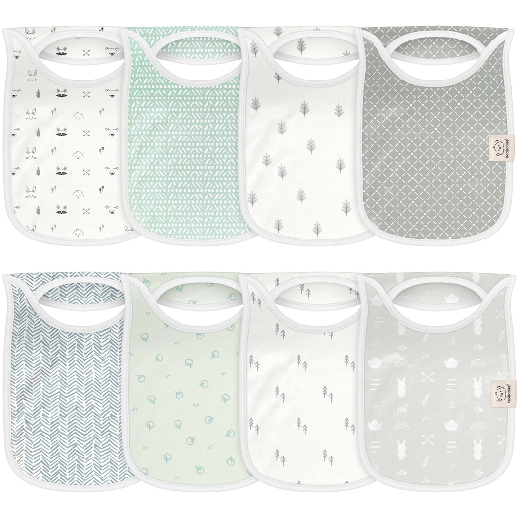 8-Pack Hallo Drool Bibs (Nordic)