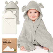 Load image into Gallery viewer, 2-Pack Snuggle Hooded Towels (Graphite)
