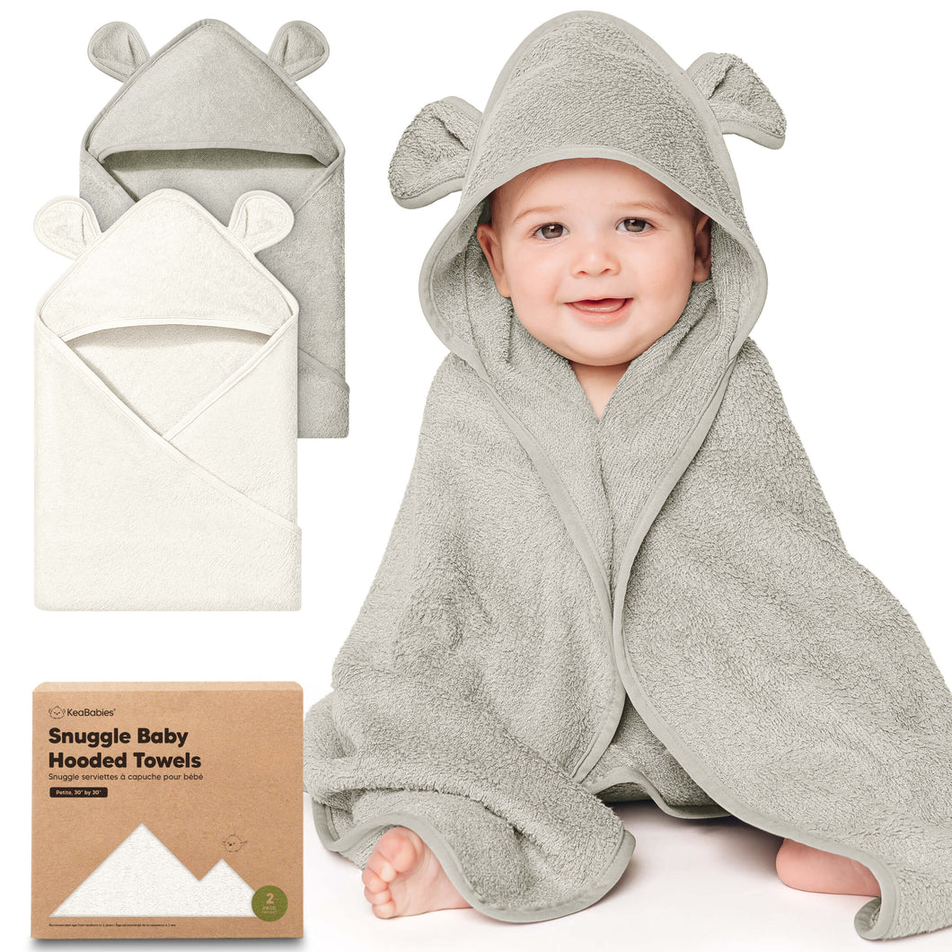 2-Pack Snuggle Hooded Towels (Graphite)