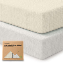 Load image into Gallery viewer, 2-Pack Lyra Muslin Crib Sheets
