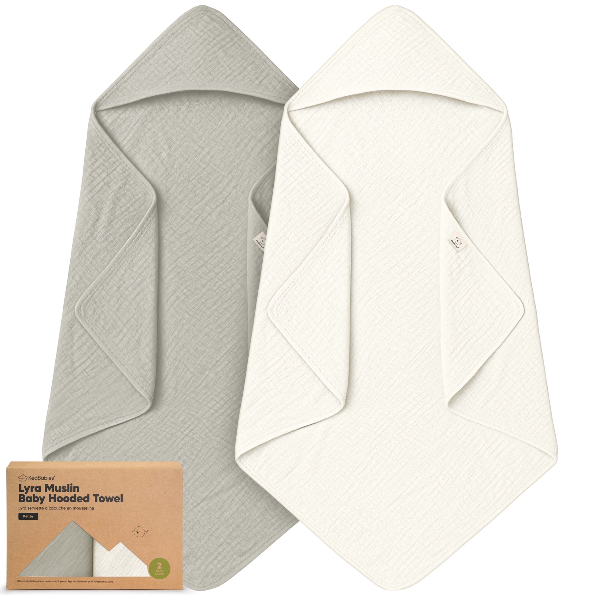 2-Pack Lyra Muslin Hooded Towels 30514376278202