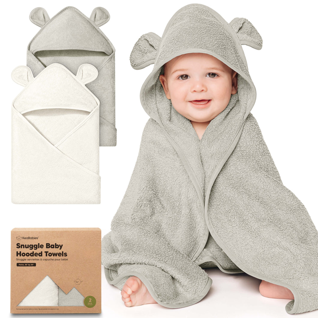 2-Pack Snuggle Hooded Towels (Graphite)