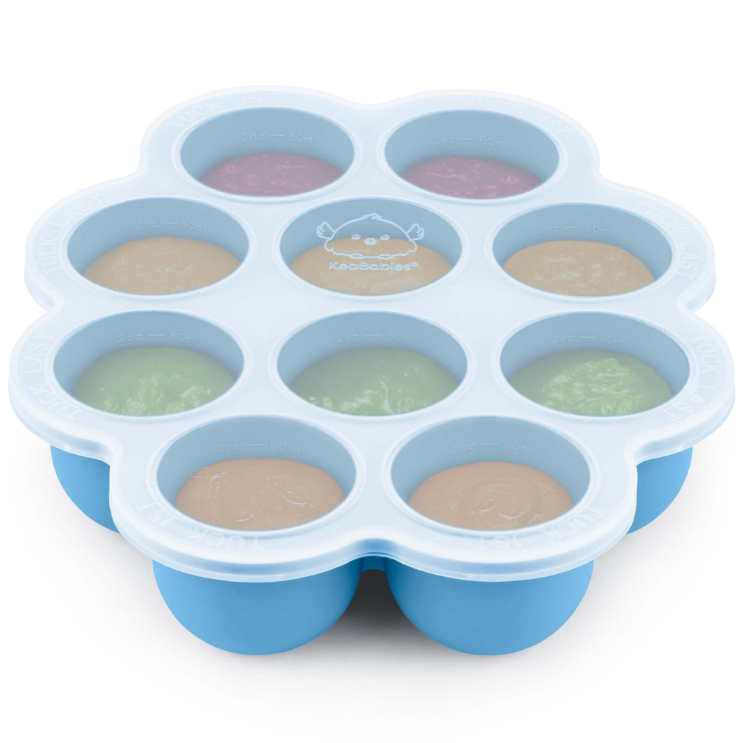 Prep Silicone Baby Food Tray (Misty Blue)