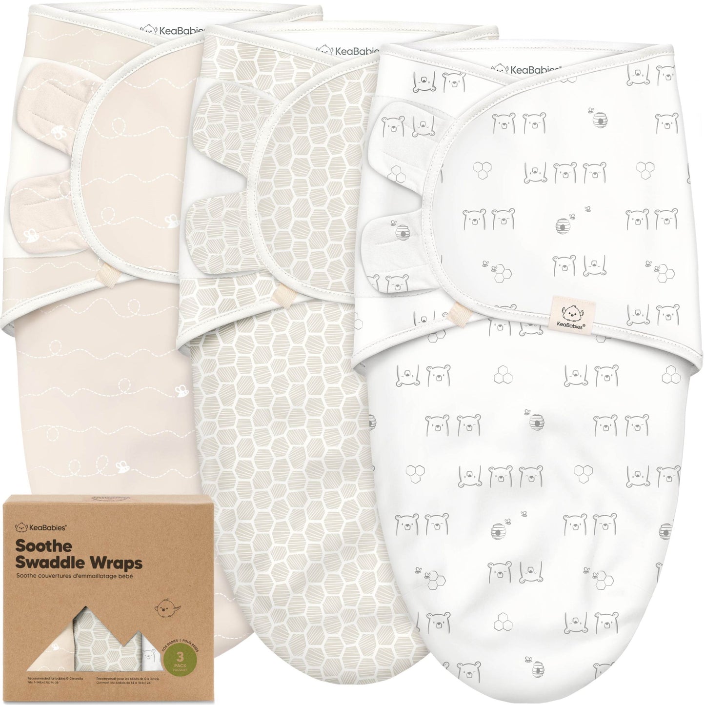 3-Pack Soothe Swaddle Wraps 31248435413178