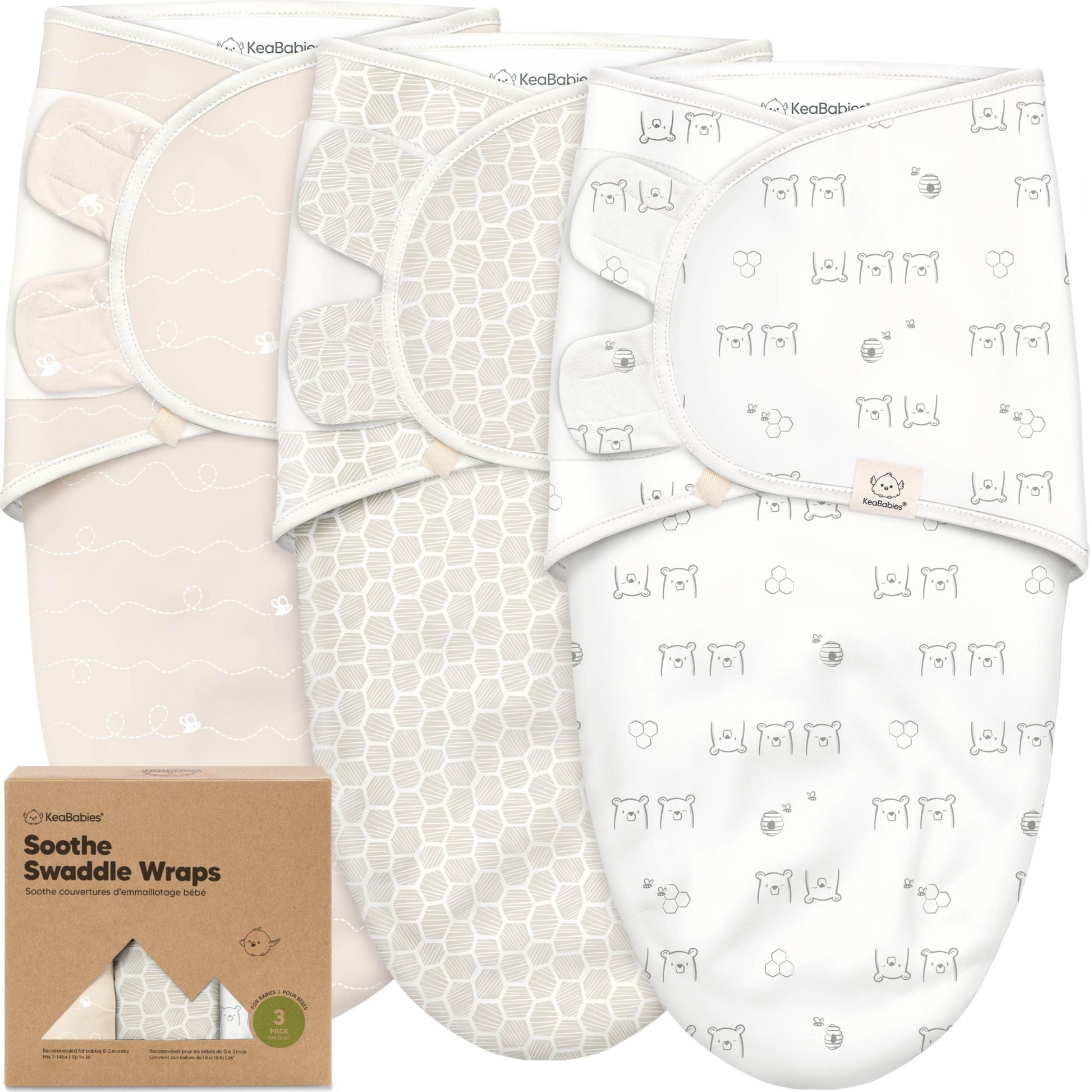 3-Pack Soothe Swaddle Wraps 31248435413178
