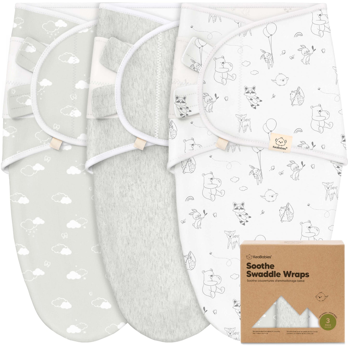 3-Pack Soothe Swaddle Wraps 30864964059322