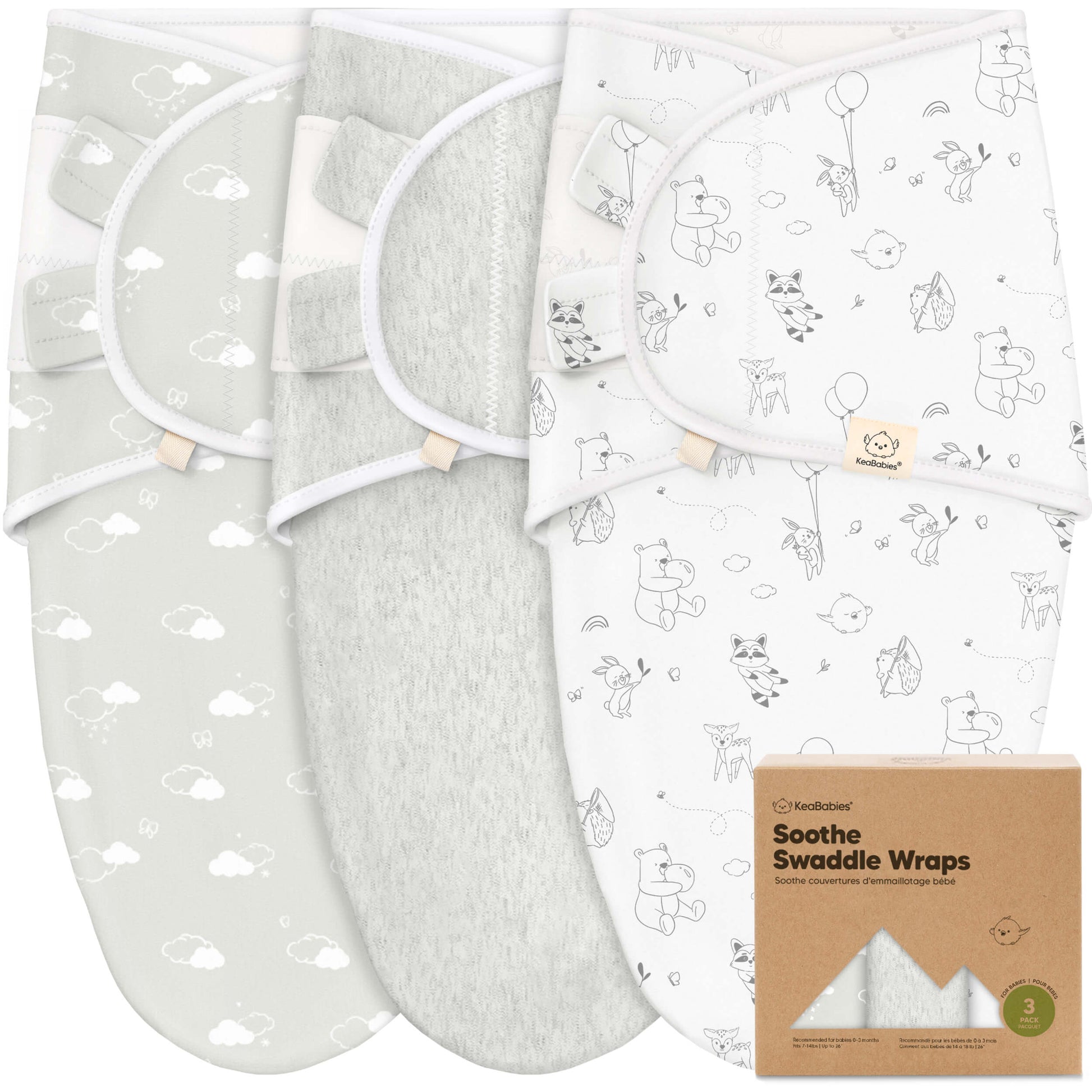 3-Pack Soothe Swaddle Wraps 30864964059322