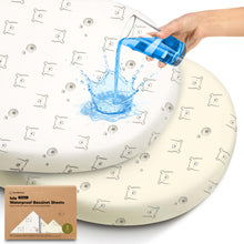 Load image into Gallery viewer, 2-Pack Isla [Protect+] Waterproof Bassinet Sheets
