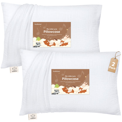 A set of two My Little Lyra pillowcases made with ultra-soft, breathable muslin cotton for toddlers.
