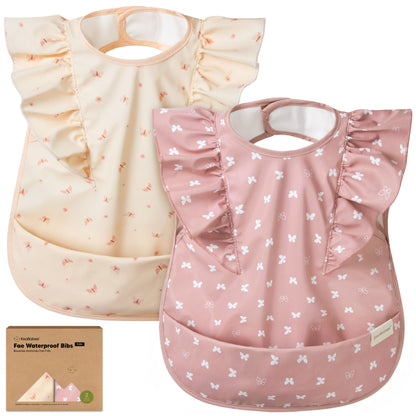 Fae waterproof bibs available in a 2-pack.

