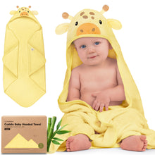 Load image into Gallery viewer, Cuddle Baby Hooded Towel (Giraffe)
